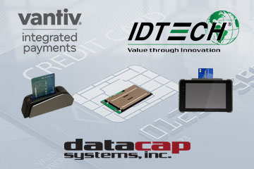  ID Tech and Datacap EMV release.  Augusta (L), MiniSmartII(C), Touch Dynamic Quest Tablet (R) 