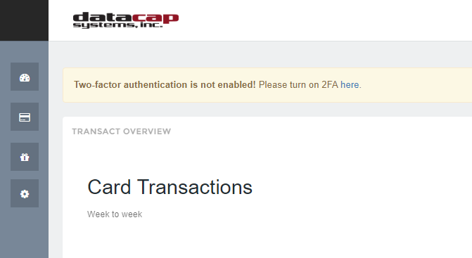 2FA on dashboard