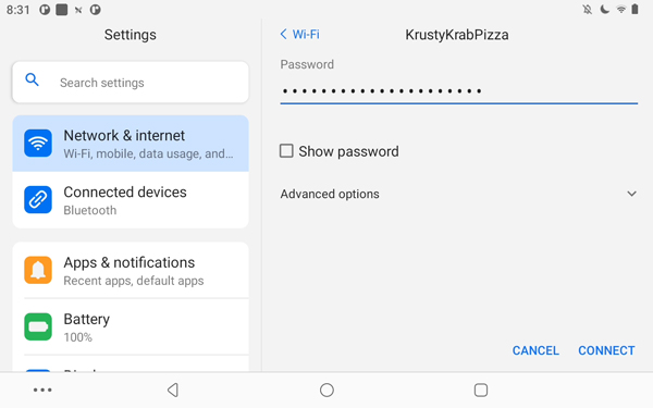 A3700 Enter Password