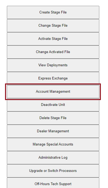 Account Management in PSCS