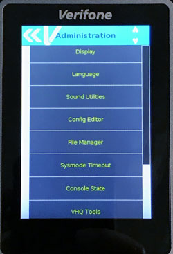 Admin Menu P400