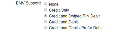 Credit and Swiped PIN Debit PSCS