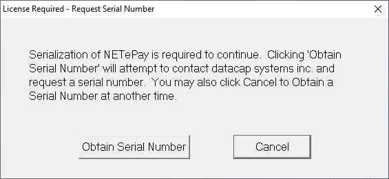Obtain Serial Number