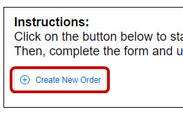 Create New ORder