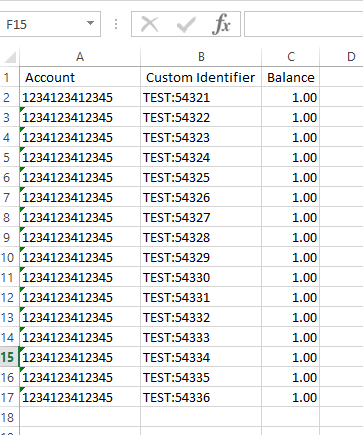 Example Excel File of Liability Report