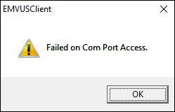 Failed on Com Port access