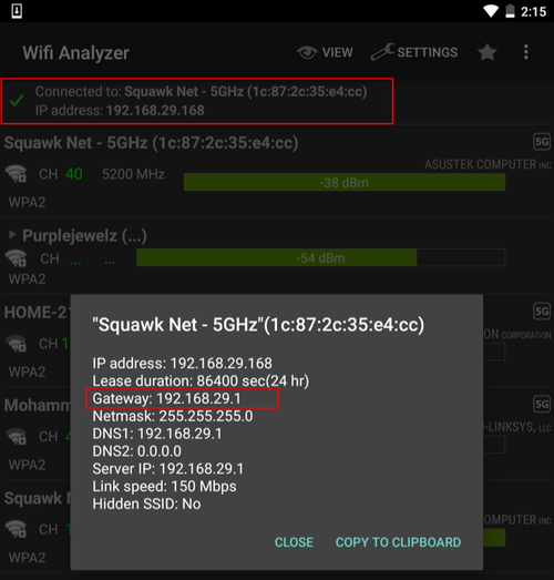 Gateway Address