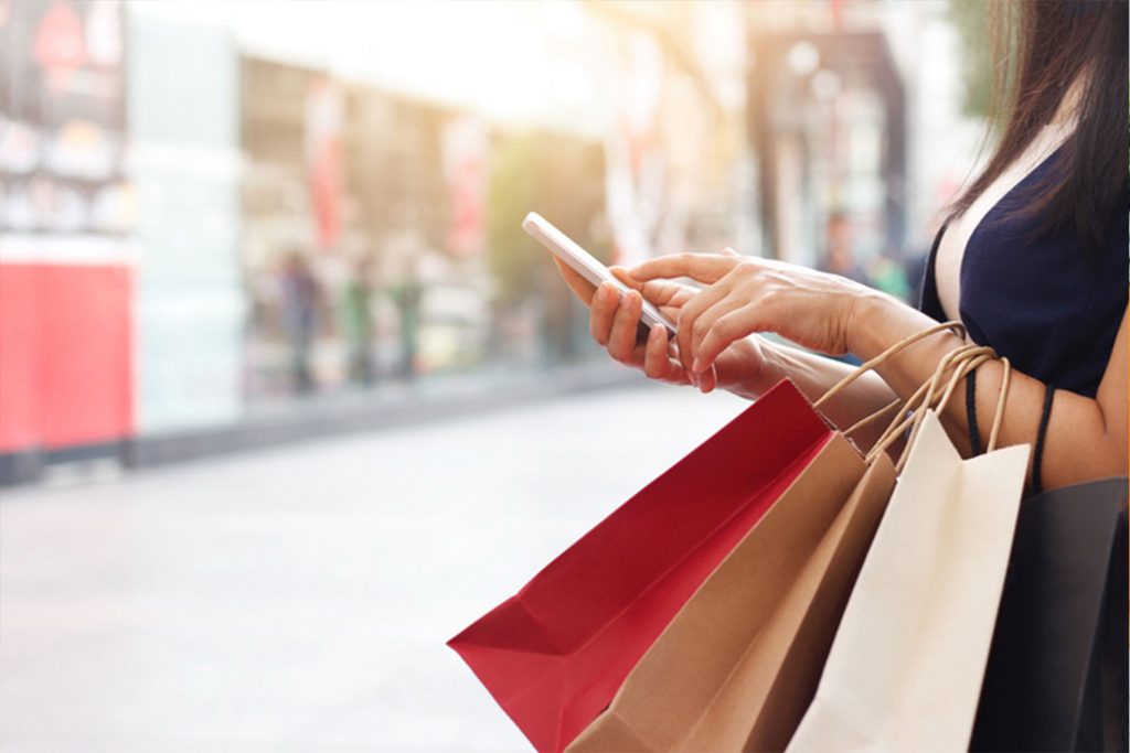 Holiday Shopper on Phone