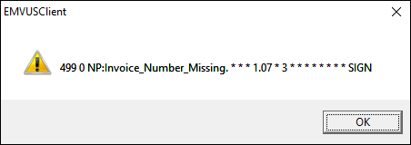 Invoice Missing