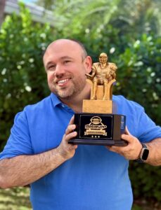 blog Jamie Spoto with Datacap trophy
