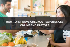 Smiling cashier