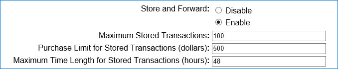 Store and Forward Fields in PSCS