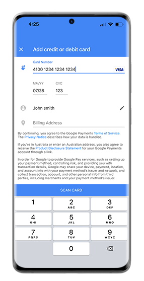 Google Pay Setup