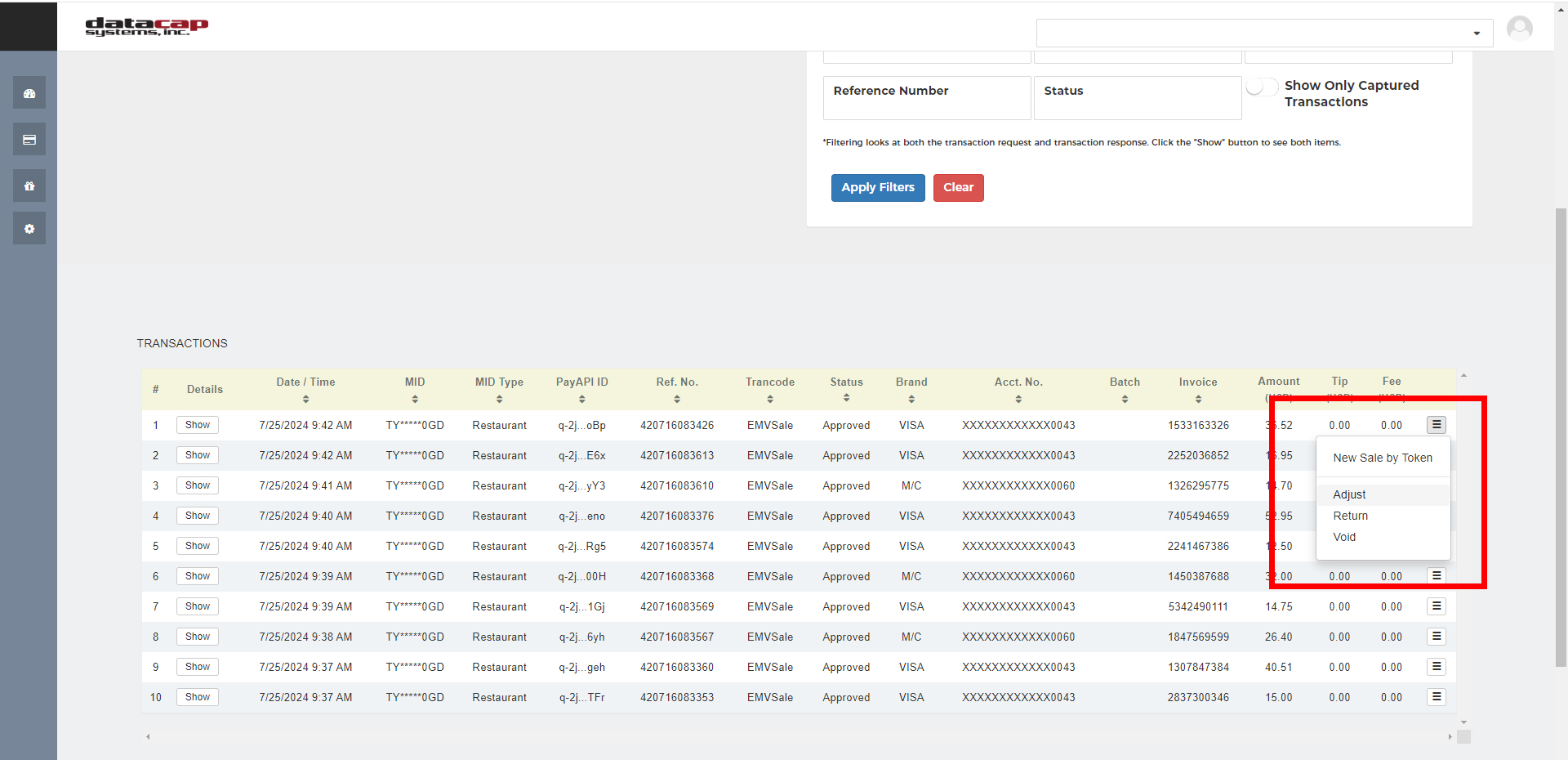 Modify Transaction