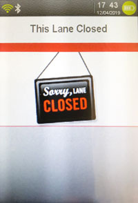 This Lane Closed screen