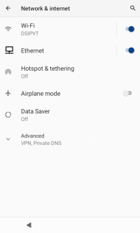 A35 Network settings
