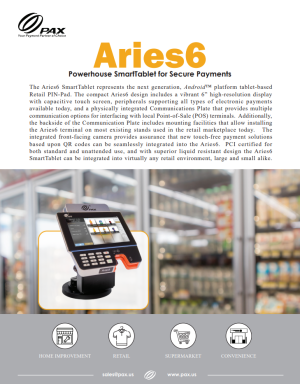 Pax Aries6 spec sheet