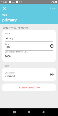 USB settings