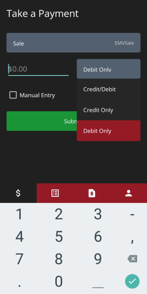 Debit Only