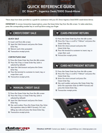 Quick Reference Guide for Desk 5000