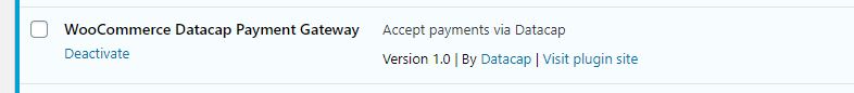 Installed plugin
