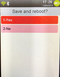 Save and Reboot Screen